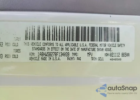 2008 Chrysler Aspen Limited from USA, damaged, VIN 1A8HW58278F134039
